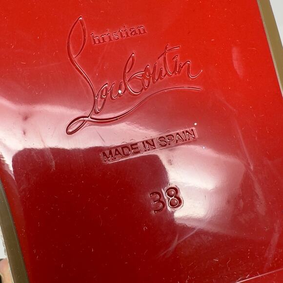 Christian Louboutin Mariza Zeppa 130 Black Espadrille Wedge Sandal EU 38 - Picture 11 of 11